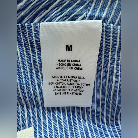 NWT FAVORITE DAUGHTER THE EX-BOYFRIEND BRA Blue Stripe Size M - Picture 8 of 9